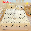 Axyaa Polka Dot Printed Milk Fleece Fitted Sheet - Thermal Mattress Cover