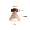 Axyaa Retro Style Yellow Cave Stone Ceiling Light for Hallway and Dressing Room