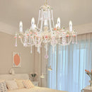 Axyaa French Crystal Chandelier: Romantic Light Luxury Design for Living Room and Dining Room