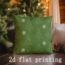 Axyaa Christmas Tree & Snowflake Pattern Cushion Cover for Sofa, Bedroom, Car