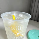 Axyaa 470ml Plastic Straw Coffee Cup: Reusable and Portable Transparent Drinking Cup