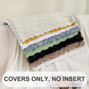 Axyaa Beige Plush Pillow Cover 45x45cm for Bed Living Room Decor