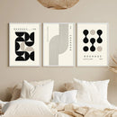 Axyaa Geometric Bauhaus Canvas Wall Art Set