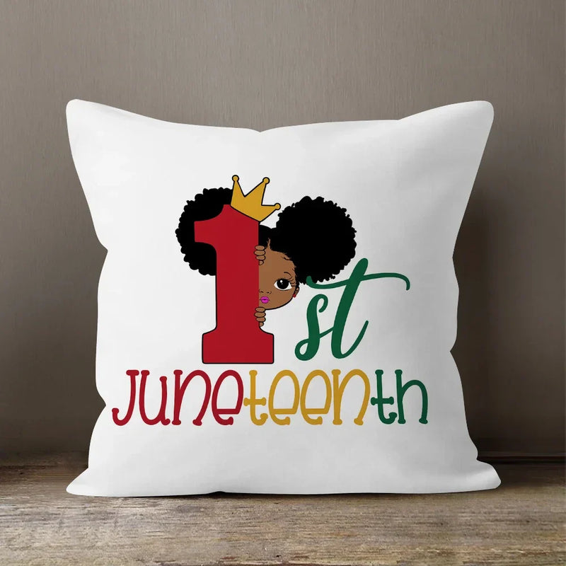 Axyaa Cartoon Girl Pillow Case: Soft Short Plush Cushion Cover for Sofa & Home Decor