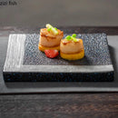 Axya Retro Square Ceramic Dessert Snack Sushi Plate for Molecular Cuisine Display