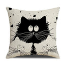 Axyaa Cat Print Cushion Cover for Stylish Home Decor and Comfort