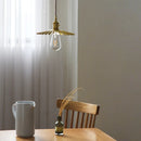 Axyaa Nordic Copper LED Pendant Light with Knob Switch for Bedroom Dinning Living Room