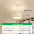 Axyaa Nordic Pleated Fabric LED Pendant Light Creamy Hanging Lamp