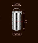 Axyaa 316 Stainless Steel Insulated Bento Lunch Box, 4-Layer Anti-Overflow Design