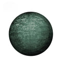 Axyaa Green Plush Round Carpet for Modern Minimalist Home Decor