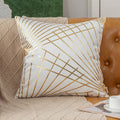 Luxury Gold-Embossed Velvet Throw Pillowcase by Axyaa - Elegant Home Decor Solution