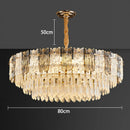 Axyaa Crystal Chandelier | Luxury Living Room Pendant Light