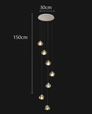 Axyaa Crystal Chandelier for Hall Staircase Indoor Lighting Ceiling Lamps Exquisite Living Room Fixtures