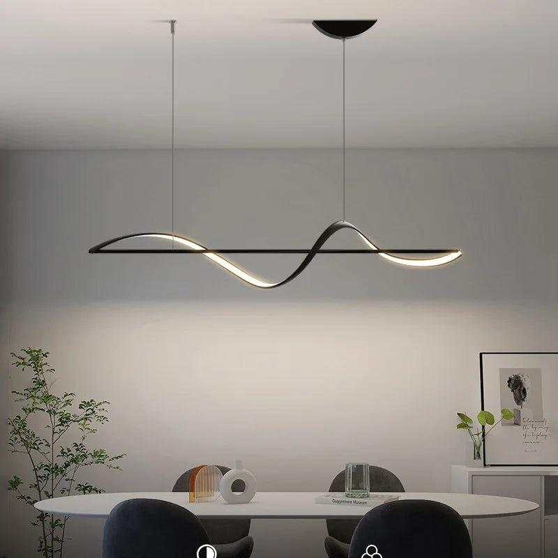 Axyaa 120cm Modern LED Chandelier for Living Dining Kitchen Ceiling Lighting