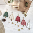 Axyaa Handmade Woven Tapestry Small Christmas Tree Circle Walking Stick Decoration