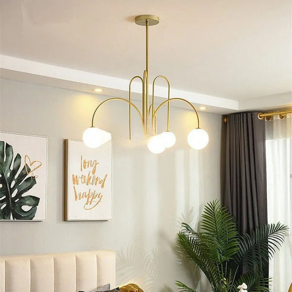 Axyaa Nordic Minimalist Modern Chandelier for Living Room Dining Bedroom