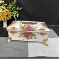 Axyaa Ceramic Flower Tissue Box, Coffee Table Decor, Elegant High-End Storage Solution