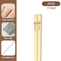 Axyaa Portable Stainless Steel Non Slip Chopsticks Set