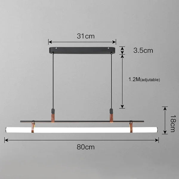 Axyaa Nordic Restaurant Pendant Light - Minimalist Luxury Strip Light