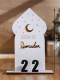 Ramadan Wooden Countdown Calendar with Arabic Numerals - Axyaa Brand