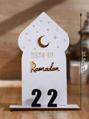 Ramadan Wooden Countdown Calendar with Arabic Numerals - Axyaa Brand