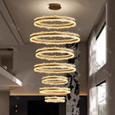 Axyaa Staircase Chandeliers: Modern LED Pendant Lamps for Living Room Lighting