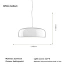 Axyaa Glossy Nordic Aluminum Pendant Light for Dining Room Decor