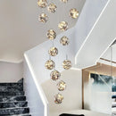 Axyaa Glass Ball LED Ceiling Chandelier for Modern Luxury Home Decor