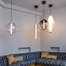Axyaa Modern Glass Chandelier LED Pendant Lights for Dining Room & Home Decor