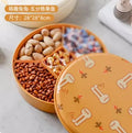 Axyaa Melamine Fruit Plate with Lid - Divided Snack Box for Living Room