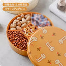 Axyaa Melamine Fruit Plate with Lid - Divided Snack Box for Living Room