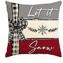 Axyaa Festive Christmas Trees Pillow Covers for Sofa, Bedroom, Car in Fun Holiday Pattern
