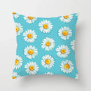 Nordic Daisy Print Pillow Cover by Axyaa - Modern Floral Cushion for Living Room