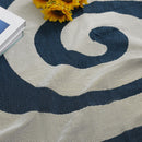 Axyaa Blue Vortex Sofa Blanket Tapestry 125x150cm