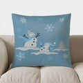Blue Car & Tree Christmas Pillow Cover - Axyaa Brand