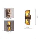 Axyaa Rattan Wall Lamp: Japanese Retro Hand-Woven Shade for Bedroom & Living Room