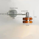 Axyaa LED Vintage Wall Light for Bedroom Sofa Stair Bathroom Mirror Loft Iron Wood Lamp
