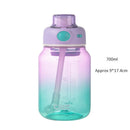 Axyaa Kawaii Gradient Sports Water Bottle 700ml with Straw - Portable & Child-Friendly