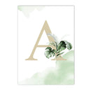 Axyaa Jungle Animals Custom Name Wall Art Poster Canvas Painting Nursery Decor