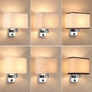 Axyaa LED Fabric Wall Lampshade with Switch for Bedroom or Living Room