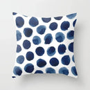 Axyaa Blue Geometric Sofa Chair Decor Set with Abstract Pillowcase & Plant Cushion Cover