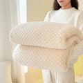 Axyaa Cotton Fleece Jacquard Massage Blanket