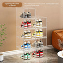 Axyaa Clear Stackable Shoe Storage Organizers - Sneaker Holder Rack Bin