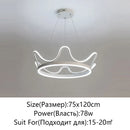 Modern Nordic LED Crown Chandelier for Dining Room, Bedroom & Study by Axyaa
