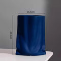 Axyaa Morandi Pleated Vase: Nordic Light Luxury Ceramic Decoration for Living Room, Dining Table