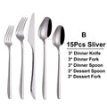 Axyaa 21-Piece Sliver Stainless Steel Cutlery Set - Elegant Tableware Dinner Set
