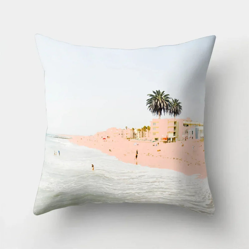 Axyaa Sea Waves Cushion Cover 45x45cm for Home, Office & Car Décor