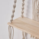 Axyaa Macrame Wall Hanging Shelf Floating Wall Shelf Boho Home Decor for Bedroom Nursery