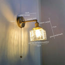 Axyaa Glass Copper LED Wall Lamp - Modern Nordic Design