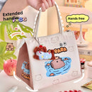 Axyaa Kawaii Puppy Insulated Lunch Bag - Large Portable Bento Pouch for Women, Girls, Kids